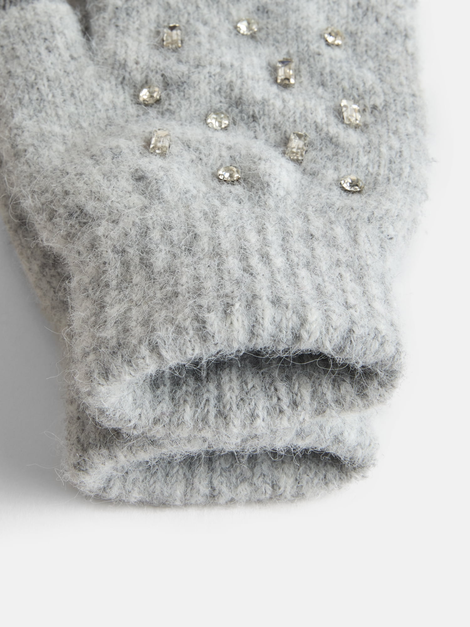 Free Assembly Women's Beanie Glove Set, Light Grey Heather
