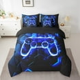 thumbnail image 2 of Erosebridal Gradient Gamepads Bedding Sets Twin Size,Video Game Comforter Sets with Sheets,Geometric Hexagon Bed in a Bag Twin size,Breathable Gamer Room Decor,Reversible,7-Piece, 2 of 6