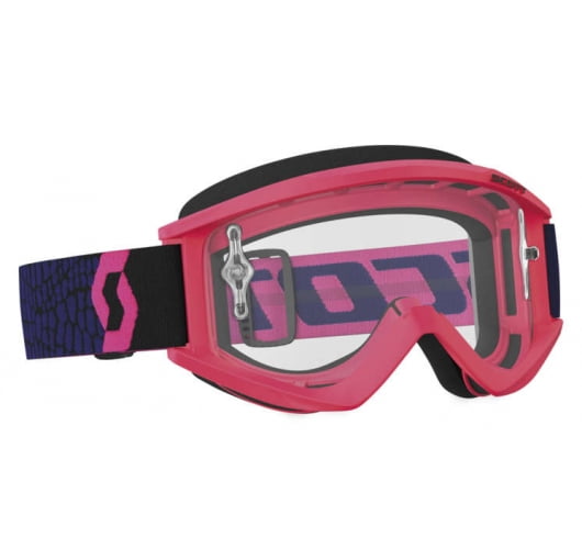 Scott Recoil Xi MX Offroad Goggles w/Clear Lens Blue/Fluo Pink ...
