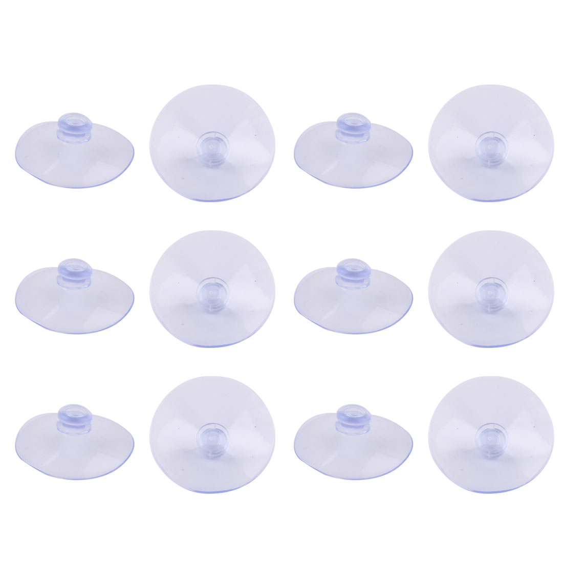 Uxcell Dormitory Rubber Door Glass Mirror Sucker Pad Suction Cup Clear 2 Inch Dia 12pcs