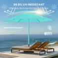 thumbnail image 4 of 9ft Outdoor Patio Umbrella - Market Table Pool Deck Umbrella UPF50+ UV Protection with Push Button Tilt, Crank and 8 Sturdy Ribs (Beige, No base), 4 of 9