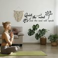 thumbnail image 6 of Yoga Wall Stickers Quiet The Mind and The Soul Will Speak Lotus Black Vinyl Wall Decal Art Letters Quotes Yoga Lotus Meditation Decor for Home Bedroom Office Wall Sticker Vinyl Transfer, 6 of 9