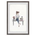 thumbnail image 1 of Marmont Hill Pretty Girl Sitting on a Bench Framed Print Wall Art, 1 of 6