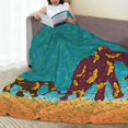 thumbnail image 6 of Cauagu Elephants Pattern Flannel Bed Blankets,Fleece Blanket Comfortable Air Conditioning Blanket for Sofa Bed Travel Couch & Living Room -60"x50", 6 of 8