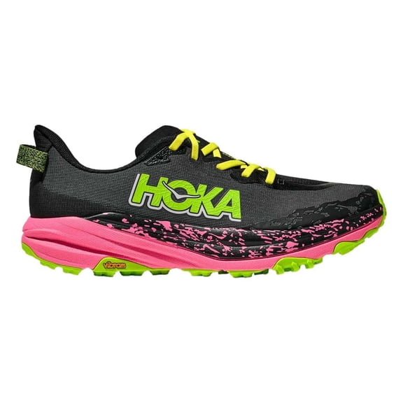 Hoka Men's Speedgoat 6 Black/Neon Rose 10.5 Medium