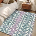 thumbnail image 4 of 3'x5' Area Rugs, Teal Pink Indoor Outdoor Area Rug for Living Room Bedroom, Modern Abstract Geometric Washable Bathroom Rugs Kitchen Floor Carpet Mats Home Decor Aesthetic, 4 of 8