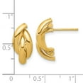 thumbnail image 2 of 14k Solid Yellow Gold Polished Twisted Post Earrings 17.53x15.85mm Wide Stud Earring for Women, 2 of 2