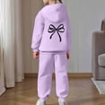 thumbnail image 7 of Gelikeya Girls Graphic Jogging Suits Sweatsuits 2 Piece Set Oversized Hoodie and Sweatpants Fall Winter Clothes (Purple, 12-13 Years), 7 of 7