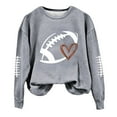 thumbnail image 2 of Womens Sweaters For Women Funny Football Mom Crewneck Sweatshirt Soft Lightweight Breathable Print Top Perfect Gift For Daily Casual Travel M Fall Sweaters For Women, 2 of 5