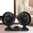 thumbnail image 3 of Mini ventilador de coche portátil, ventilador circulador de aire de refrigeración giratorio de 360 grados, ventilador automático, viento fuerte, USB Doble cabeza 24V shamjiam Mini ventilador de coche, 3 of 8