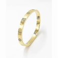 thumbnail image 4 of Gold Plated Stainless Steel Simple Style Love Bangle Bracelet for Women Mengold, 4 of 5