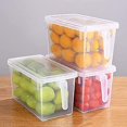 thumbnail image 2 of Fridge Organizer,4 Pack Refrigerator Organizer Bins,fridge Organizers And Storage Clear With Handle & Lid,fruit Containers For Fridge,fridge Storage T, 2 of 5