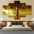 thumbnail image 2 of TISHIRON 5PCS Framed Jesus Canvas Wall Art Set,60"x32" Jesus Crucifixion Christianity Canvas Prints for Living Room, Bedroom, Office Home Wall Decor, 2 of 7