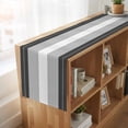 thumbnail image 6 of Black Grey Stripe Table Runner, Modern Art Horizontal Striped Washable Cotton Linen Table Runners 72 Inches Long, Dresser Scarf Runner for Dining Tables/TV Stands/Coffee/Cabinets 18''x72'', 6 of 9