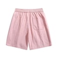thumbnail image 6 of IROINNID Men's Solid Color Casual Sports Shorts with Zippered Pockets Elastic Drawstring Waist Lightweight Breathable Summer Gym Beach Vacation Daily Wear, 6 of 8