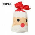 thumbnail image 1 of Envoltura con cordón de Navidad Bolsas de plástico para regalo Bolsa de galletas Bolsa de regalo de comida para fiesta de Navidad Papá Noel de nariz roja Sweethay  HA000377-05, 1 of 5