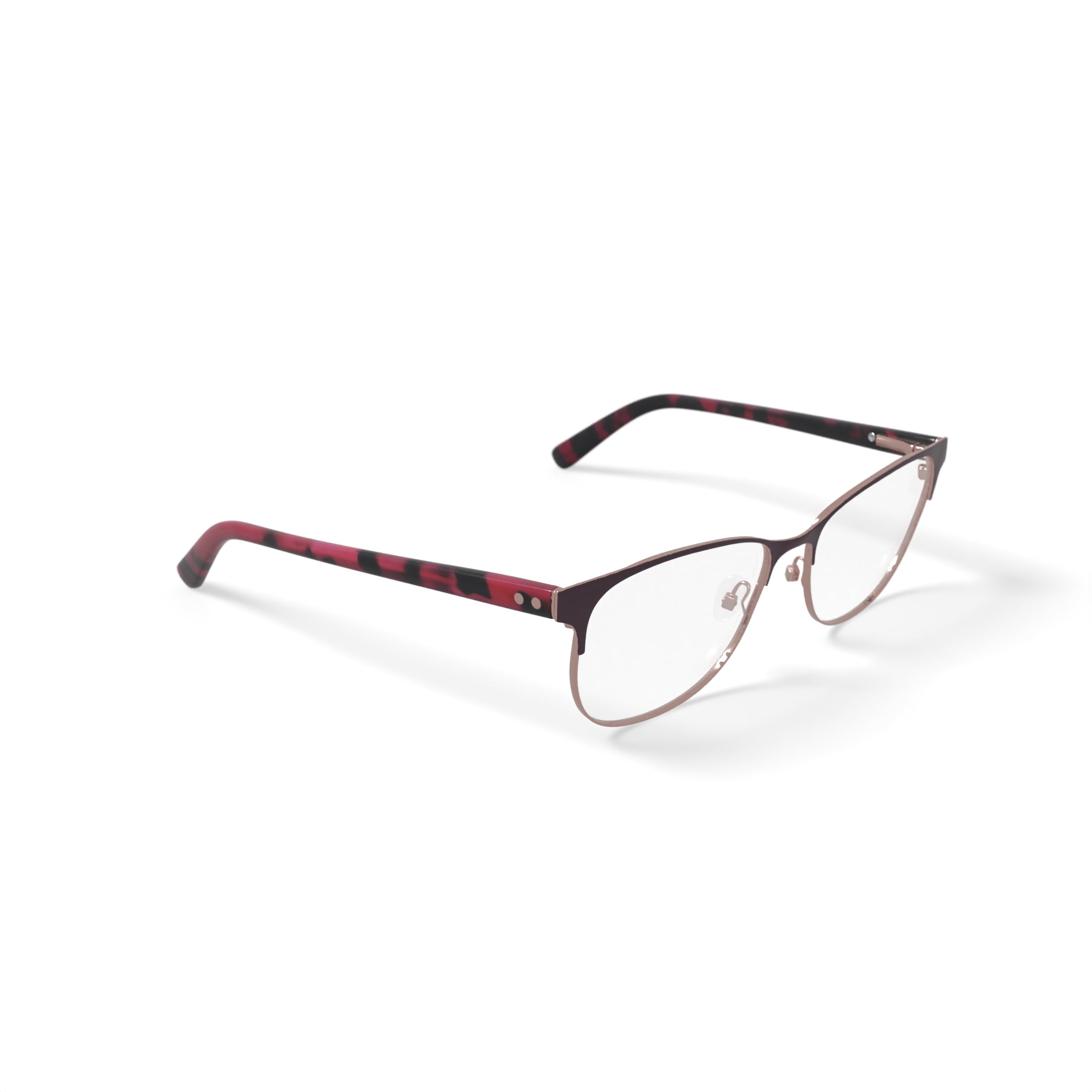 Walmart Women's MK10412 Browline Prescription Eyeglasses with Case, Pink