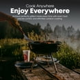 thumbnail image 6 of GasOne CG-14T – 14-inch Portable Barbecue Grill with 3-Point Locking Lid for Heat Preservation – Dual Venting System – Small Charcoal Grill for Backyard, Camping, Boat, 6 of 7