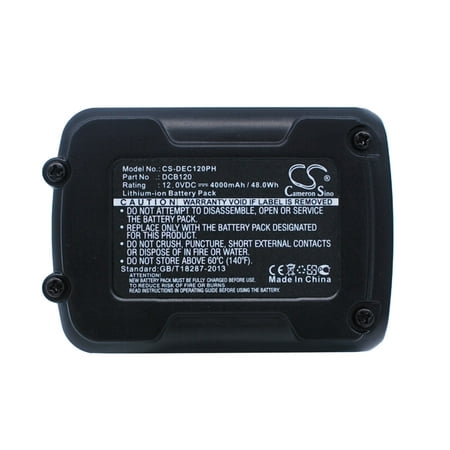 Cameron Sino replacement Power Tools Battery for DeWalt 12V MAX Li-ion, DCD700, DCD710, DCD710S2, DCF610, DCF610S2, DCF805, DCF813, DCF813S2, DCF815, DCF815N, DCF815S2, DCK210S2, DCK211S2, DCL040,