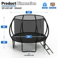 thumbnail image 4 of Betisef 10 FT Recreational Trampoline W/ Safety Enclosure Net – Indoor & Outdoor Use, Round Trampoline For Kids Black, 4 of 10