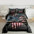 thumbnail image 2 of Castle Fairy 3-Piece Full Size Comforter Set - Gamer USA Flag Retro Video Game Print, 2 of 8