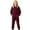 Wine, variant on WOYY Big Girls Onesies Soft Hooded Jumpsuit Zipper One-Piece Pajama, Sizes 9-10
