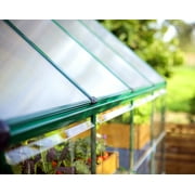 Palram - Canopia Hybrid 6' x 4' Polycarbonate/Aluminum Walk-In Greenhouse – Green - with Roof Vent