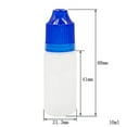 thumbnail image 6 of NANSHINE 10MLx100 LDPE Plastic Dropper Bottles Empty Squeeze Liquid Eye Dripper Containers with Child Resistant Cap (Bottles + Mixing Color Caps + Tips+label), 6 of 6