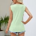 thumbnail image 7 of Summer Lace Solid Sleeveless Tops for Women Casual V-neck Sexy Tank Tops Party Lounge Holiday Pullover Blouses, 7 of 7