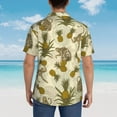thumbnail image 6 of Easygdp Monkeys and Pinealpples Men's Hawaiian Shirts Print Lapel Short Sleeve for Beach, vacation, party, casual occasions - Medium, 6 of 9