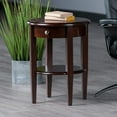 thumbnail image 2 of Winsome Concord Round End Table with Drawer and Shelf, for Living Room, Bedroom, Walnut, 2 of 5