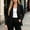 Black, variant on Plus Size Women's Long Sleeve Lapel Blazer with Open Front and Pockets | Casual Workwear Coat with Turn Down Collar – Stretch Knit Office Cardigan Jacket for Daily Commute