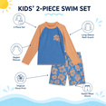 thumbnail image 3 of iXtreme Boys Rash Guard Set - 2 Piece Quick Dry Long Sleeve Swim Shirt and Boys Swim Trunks, 3 of 7