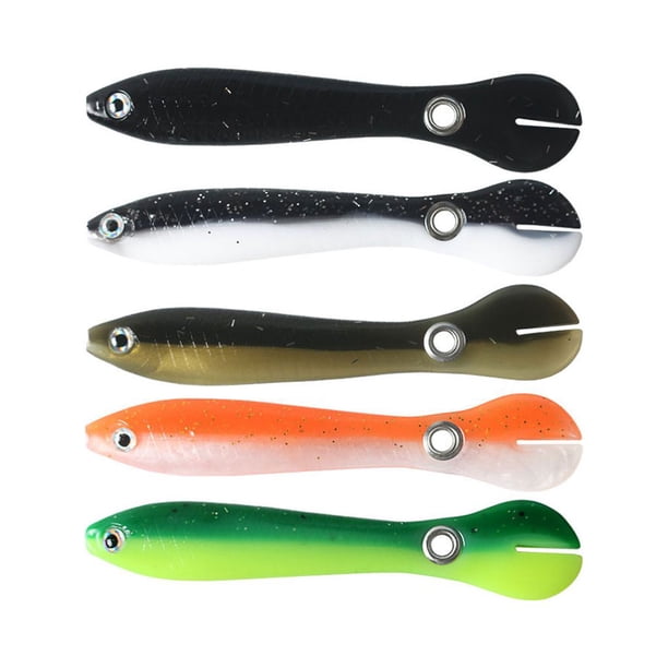 Cebo biónico Soidarity Señuelos artificiales de pesca Río Multipropósito Color brillante 10cm 5 piezas