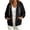 Black, variant on Women's Athletic Zip-Up Hoodie Jacket with Kangaroo Pockets - Loose Fit Long Sleeve Drawstring Hooded Coat, Trendy Casual Outerwear