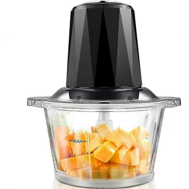 Electric Mincer With Slow And High Speed, Braking Function, 1.8 Liter Glass Bowl For Meat, Vegetable