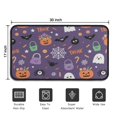 thumbnail image 5 of Happy Halloween Pumpkin Non Slip Washable Door Mat Spider Bat Welcome Mat Friendly Outdoor Inside Floor Rugs Crystal Velvet 30x17 Inches, 5 of 7