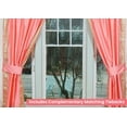 thumbnail image 2 of Lined Tie Top Sari Curtains 43" W X 84" L matching tiebacks- Handcrafted Pink Indian Drapes with Lining, Offering Privacy and Insulation for Living Room/Bedroom/Dining Room, Sold in Pairs, 2 of 6
