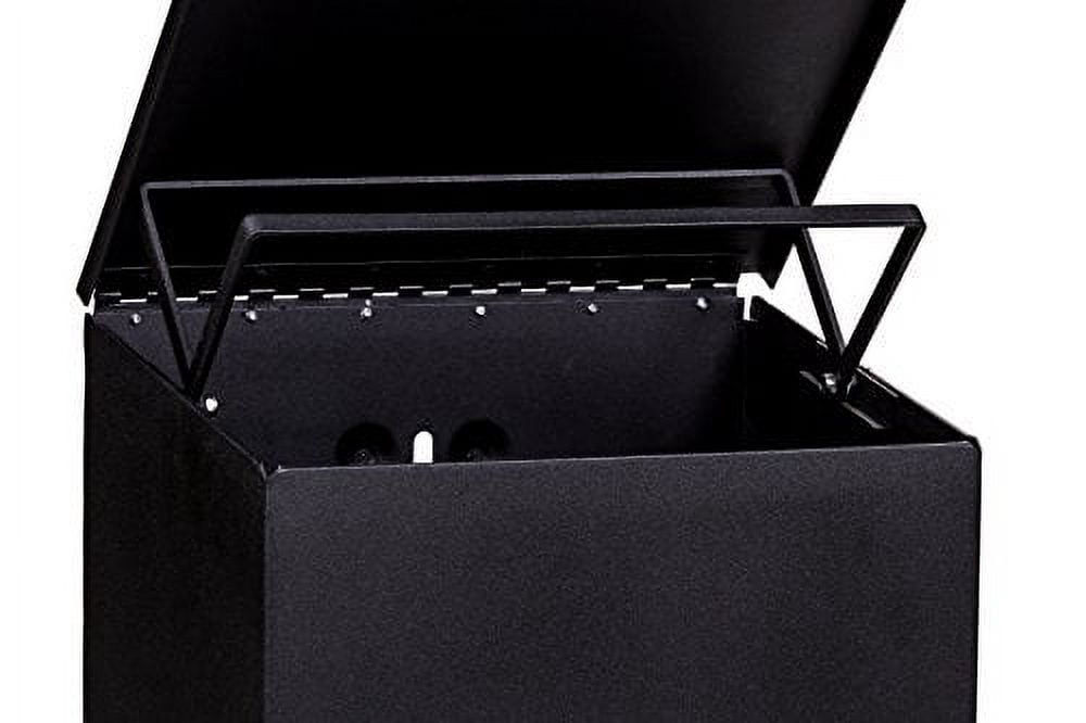 Standard Low Profile Dog Waste Station / EZ_Tie Hanging Bag System_Square Can(Matte Black)