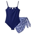 thumbnail image 3 of Shadoumai One Piece Swimsuit for Girls 12-14 Cutout Waist Girls Swimwear Tankini Quick Dry & Stretchy Solid Color Girl Bathing Suit Swimwear with Cover Up Beach Skirt Tween Adjustable Straps Padded, 3 of 7