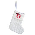 thumbnail image 2 of TACILIP Decorative Knit Socks Wool Stockings Embroidered Alphabet Children's Candy Gift Bag White Christmas Socks Gift Bag, Christmas Decorations, 2 of 2