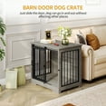 thumbnail image 3 of 27.2"Dog Crate Furniture with Barn Door,Wooden Pet Cage End Table for Small Medium Dogs up to 22 lb, 3 of 7