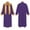 Purple, variant on Men Church Robe Long Sleeve Stand-Collar Medieval Gowns Costume Unisex Metallic Gold Trim Church Choir Robes