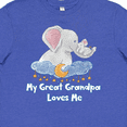 thumbnail image 4 of Inktastic My Great Grandpa Loves Me Cute Elephants Clouds Moon Stars Youth T-Shirt, 4 of 5