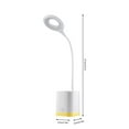 thumbnail image 3 of Dmlowu Desk Lamp Eye Protection Table Lamp Dimmable Cordless Lamp with Organizer, Bright Desk Reading Lamp for College Dorm Room Bedroom Office Dormitory, 3x15.7 Inch, Long Flexible Gooseneck, 3 of 7