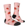 thumbnail image 4 of Yiaed Strawberry Print Great elasticity Crew Socks Sports socks for Men and Women, 4 of 5