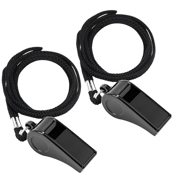 BESTSKY Whistle, Sports Whistles with Lanyard, Loud Crisp Sound Whistle Bulk for Coaches, Referees and Officials(2Pcs)