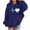 Navy, variant on Ruyang Hoodie for Girls Heartbeat Heart Print Lightweight Long Sleeve Pullover Sweatshirt Toddlers Back to School Clothes