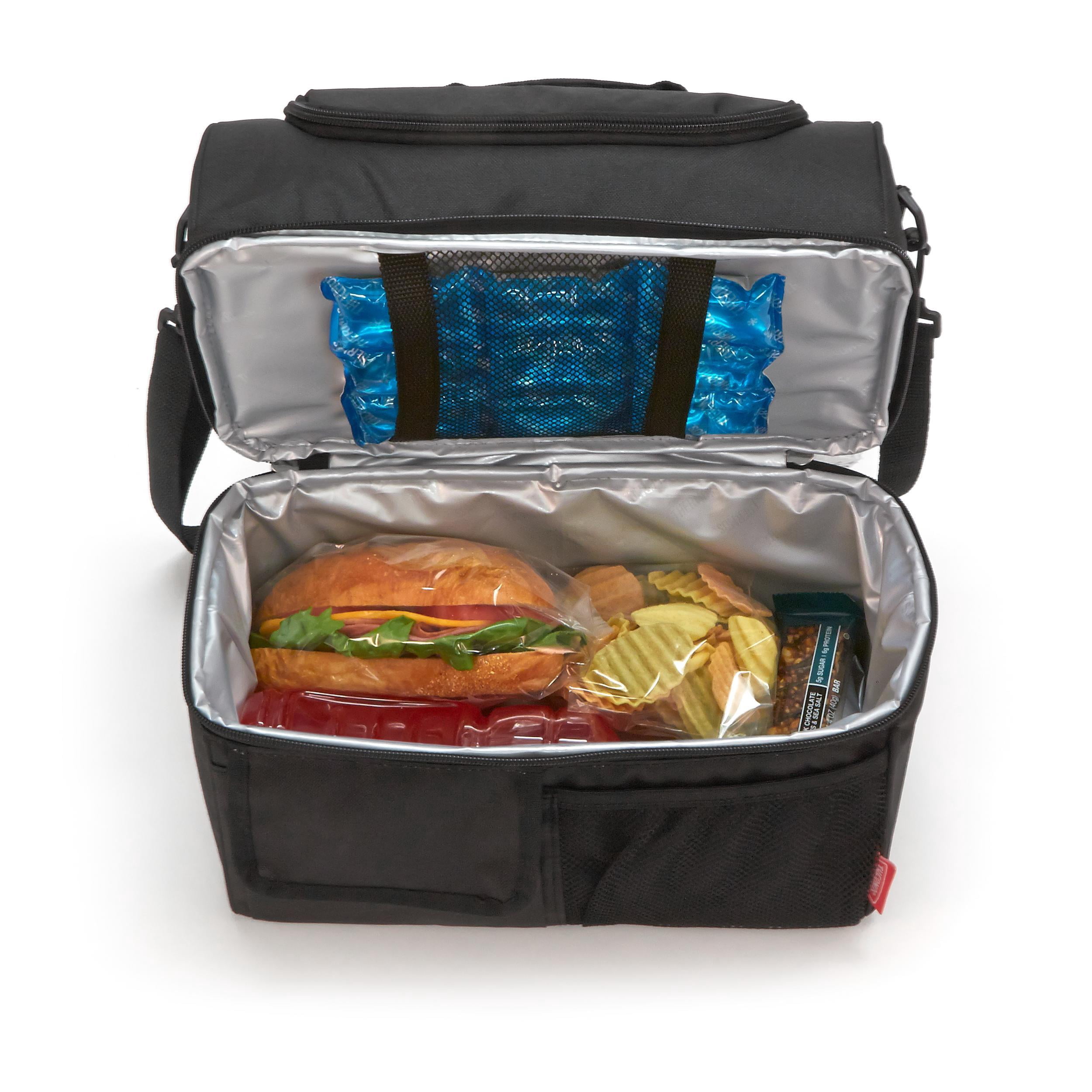 Thermos Insulated Lunch Lugger with Multiple Pockets, Black