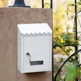 thumbnail image 4 of Metal Rust- Mailbox 8x6x12'' Post Mail Lockable Mail Box Decorive Drop Box Case White, 4 of 8
